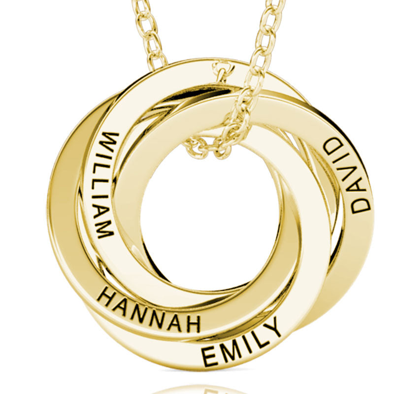 4 ring discount name necklace