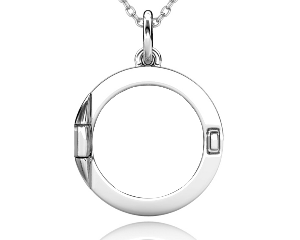 Personalised Locket with Photo - Round Locket with Picture Inside - Sterling Silver