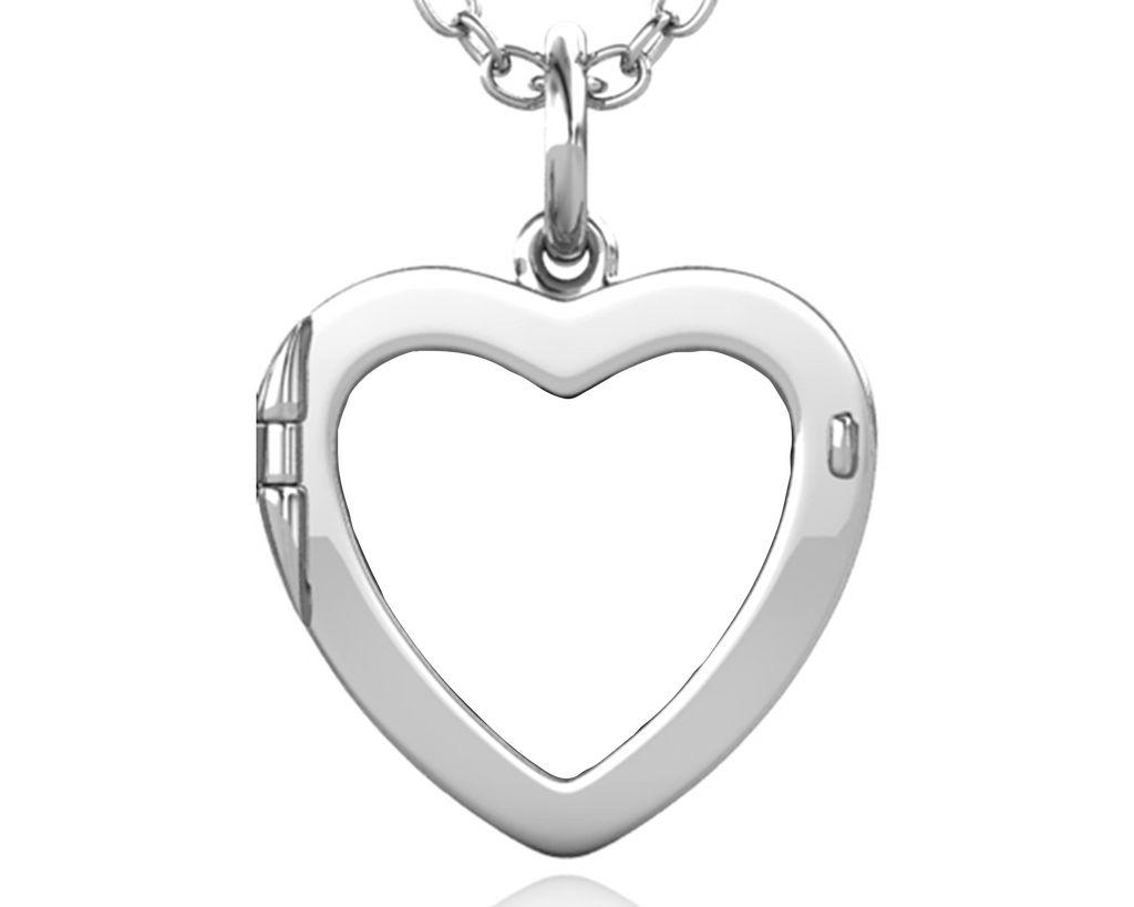 Personalised Heart Locket with Photo - Locket with Picture Inside - Sterling Silver