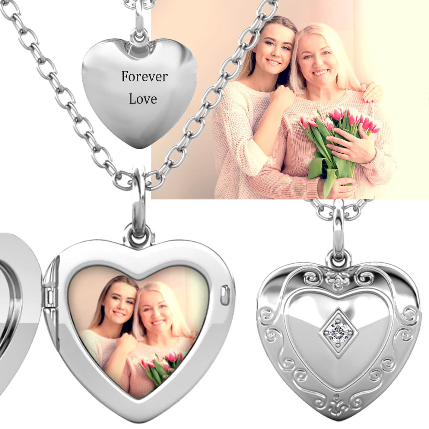 How to Put a Picture in a Heart Locket Necklace? – Fetchthelove Inc.