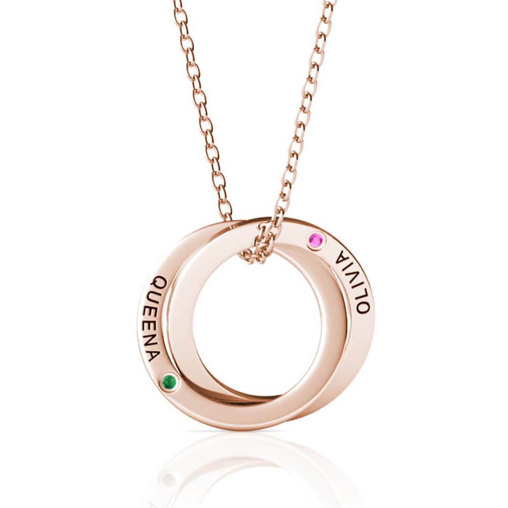 Gold Double Circle Necklace | Sisters Necklace | Eternity Necklace –  KookyTwo