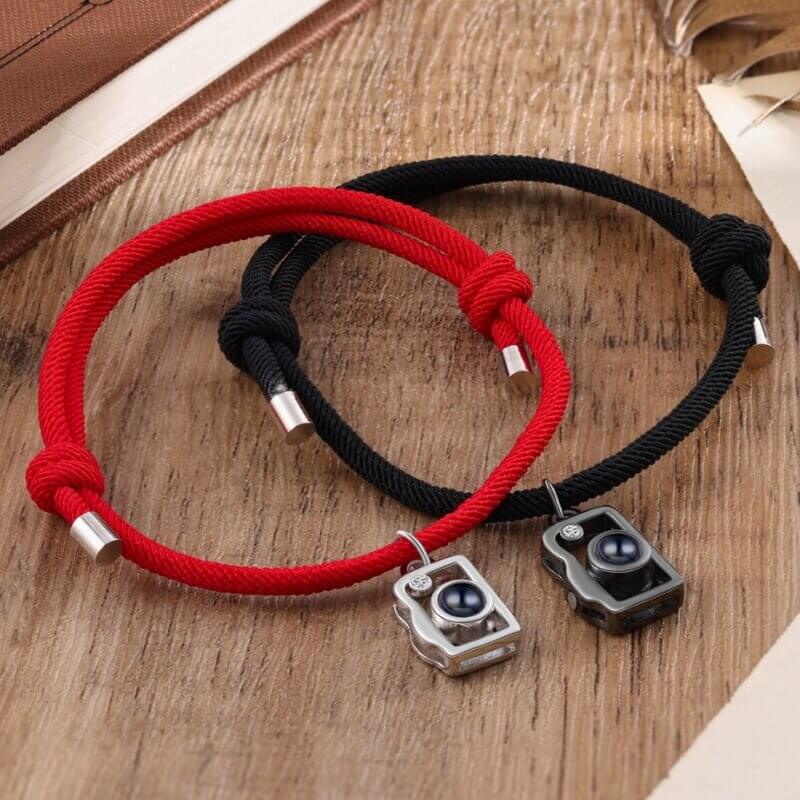 Couple Photo Projection Bracelets Camera Charms