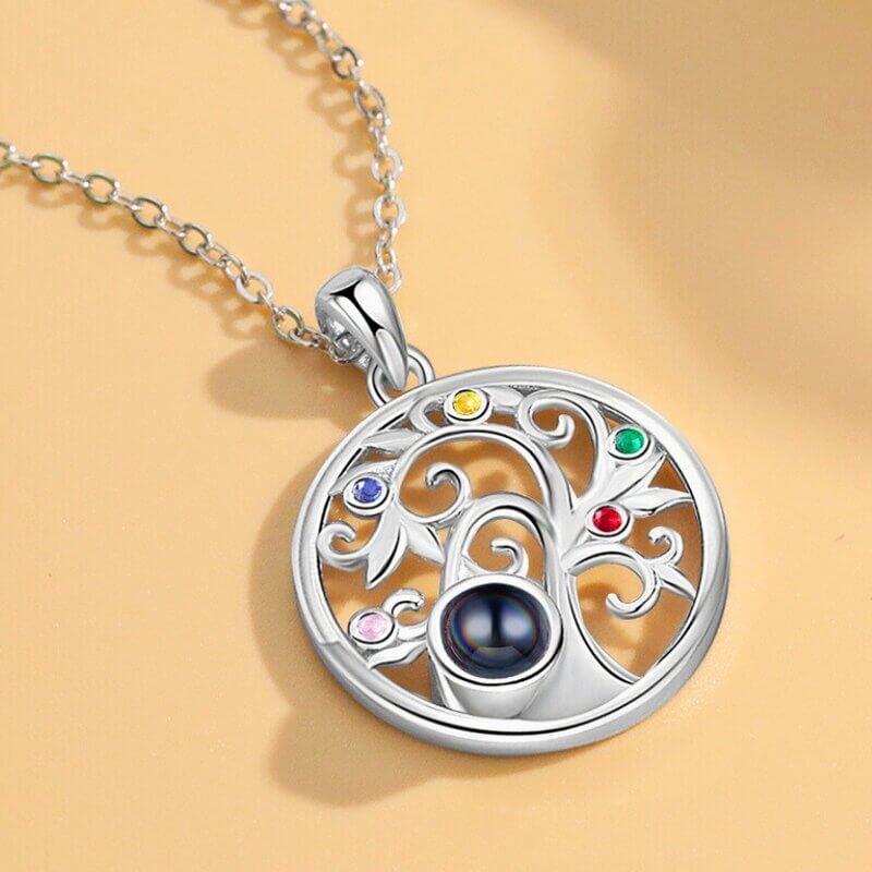 Women Love Heart Projection Necklace Jewelry, 925 Sterling Silver Memo