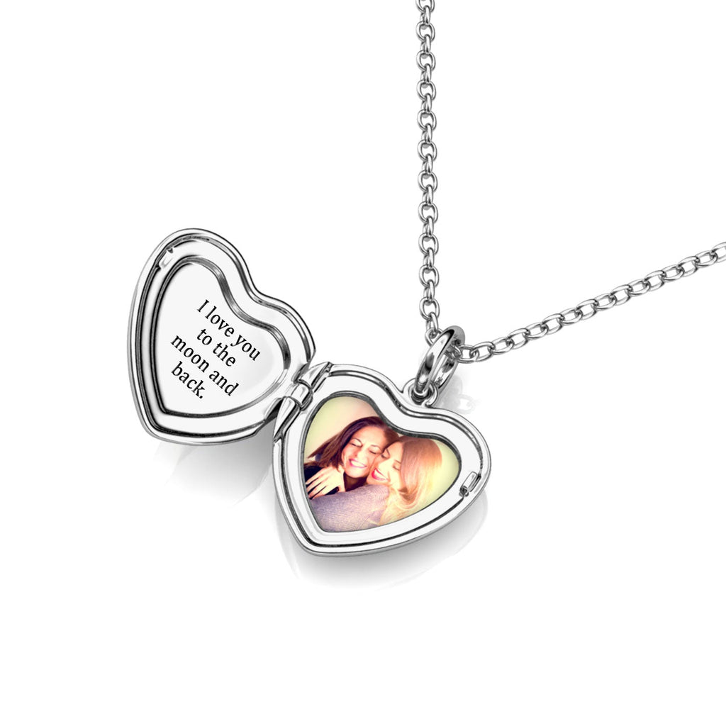 Sterling Silver Heart Locket Necklace