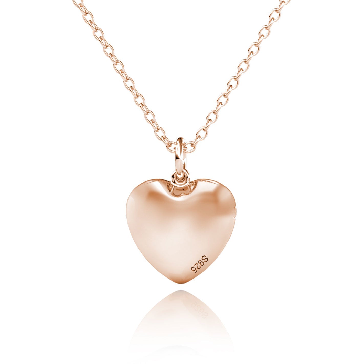 Heart Locket Necklace with Picture Inside - Rose Gold –