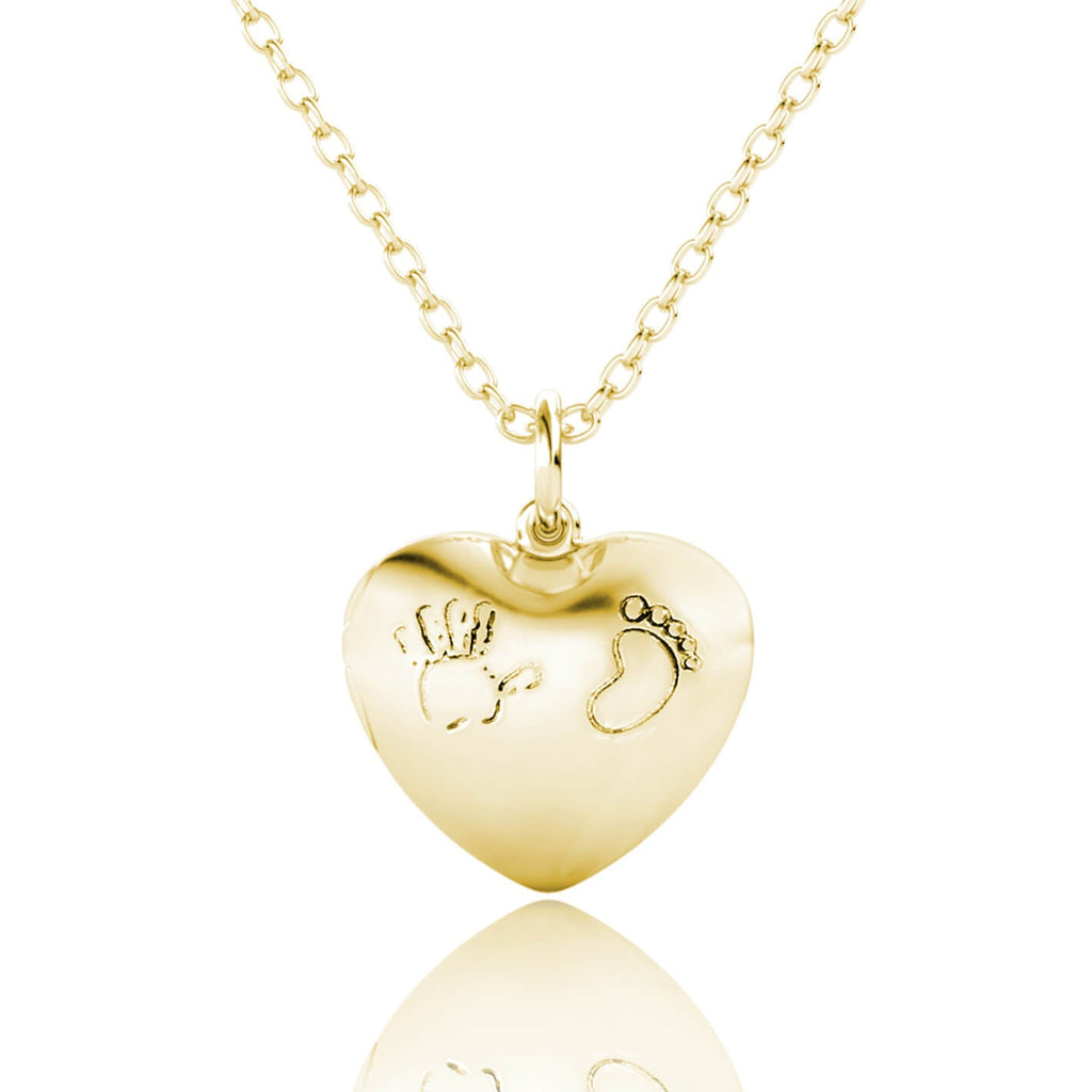 Personalised Heart Locket with Photo - Locket with Picture Inside - Gold