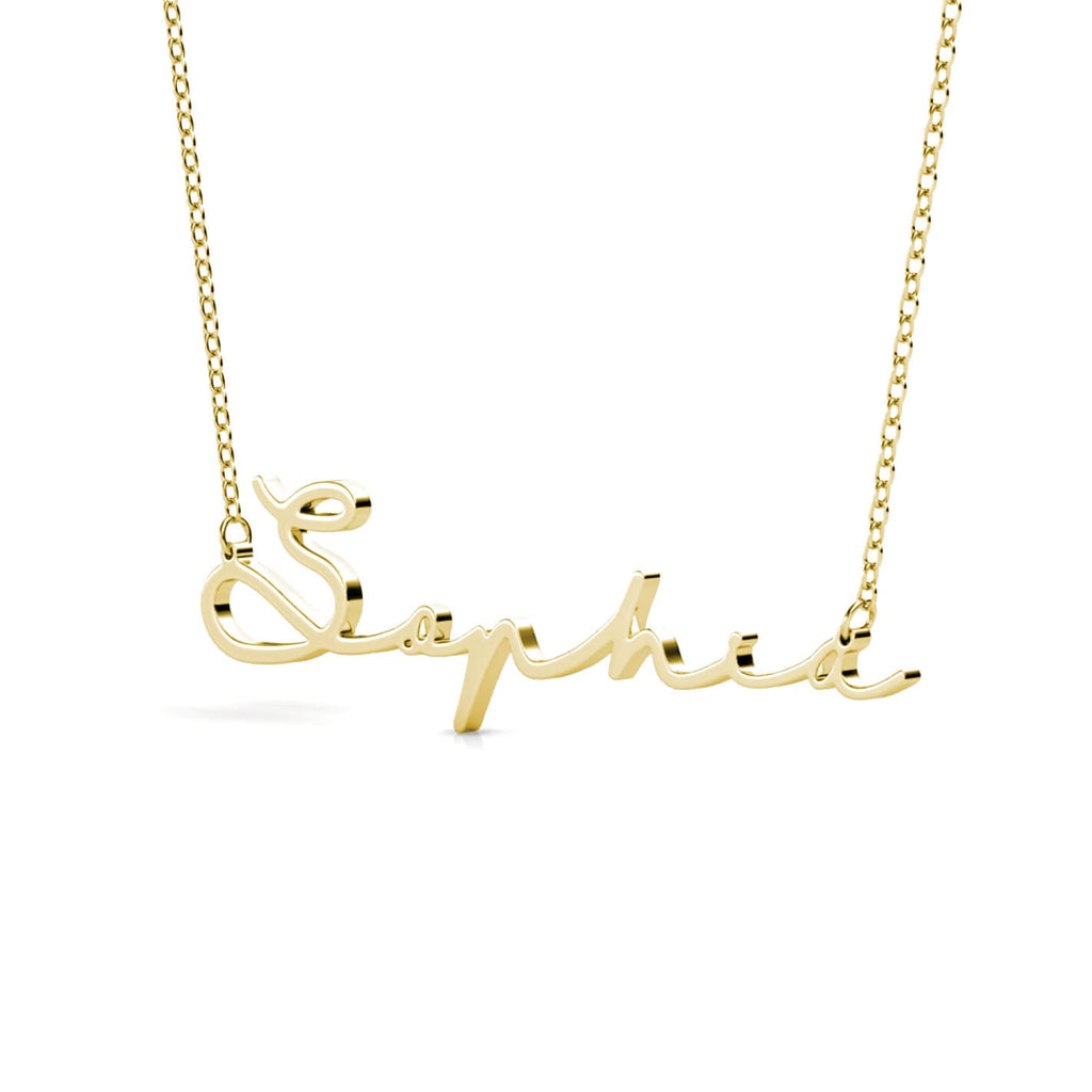 Name Necklace - Personalised Name Necklace Gold - IFSHE UK