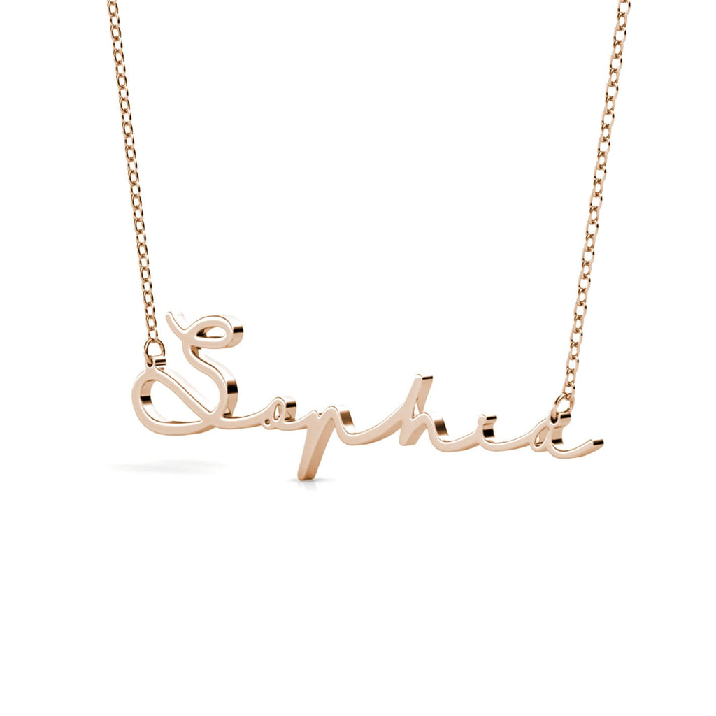 Name Necklace - Personalised Name Necklace Rose Gold - IFSHE UK