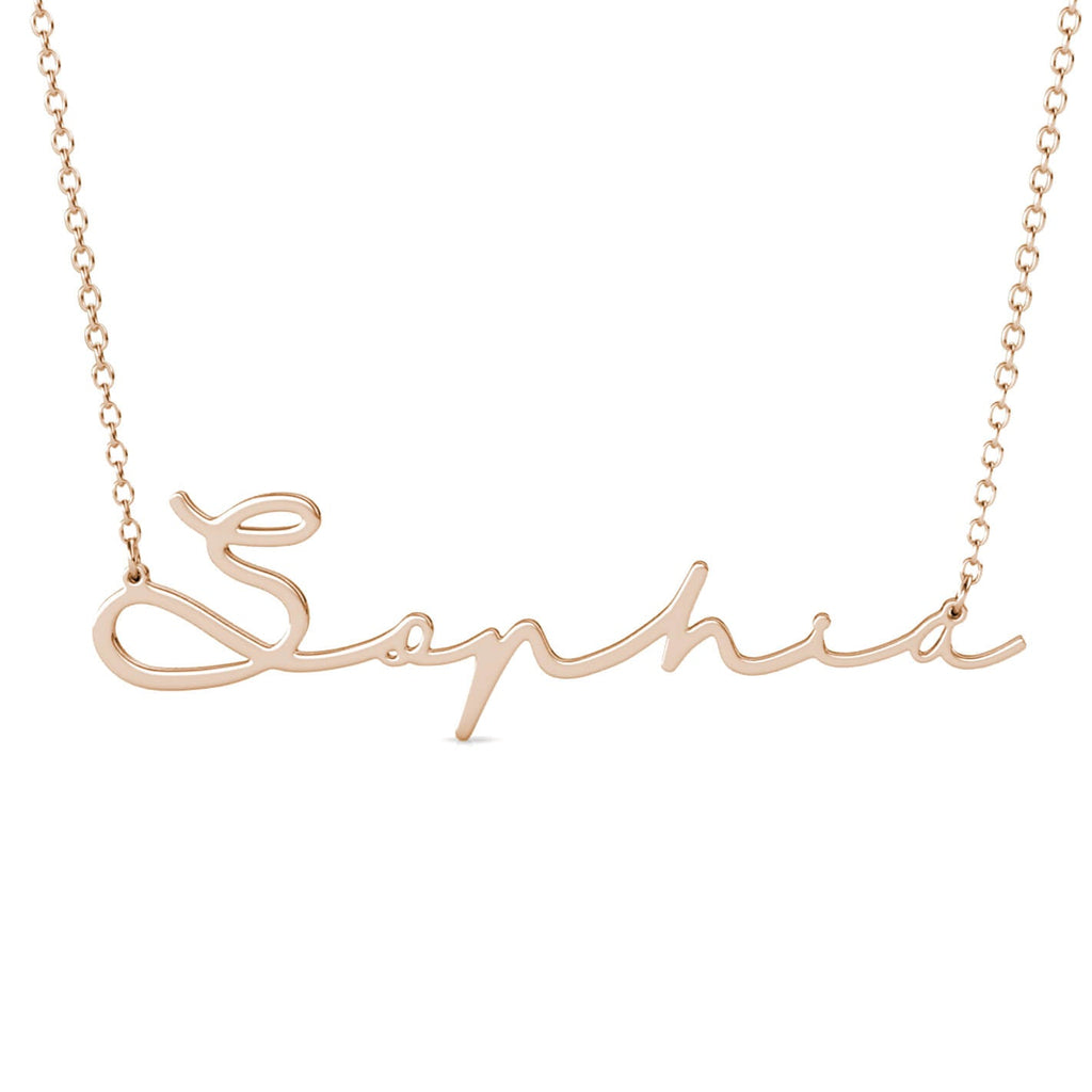 Name Necklace - Personalised Name Necklace Rose Gold - IFSHE UK