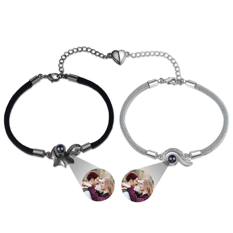 Couple Photo Projection Bracelets Conch Charms
