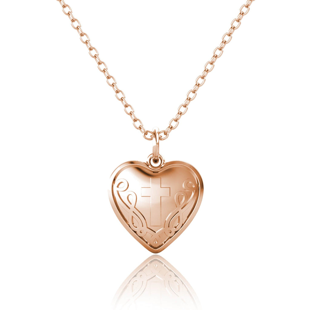 Personalised Heart Locket with Photo - Locket with Picture Inside - Rose Gold