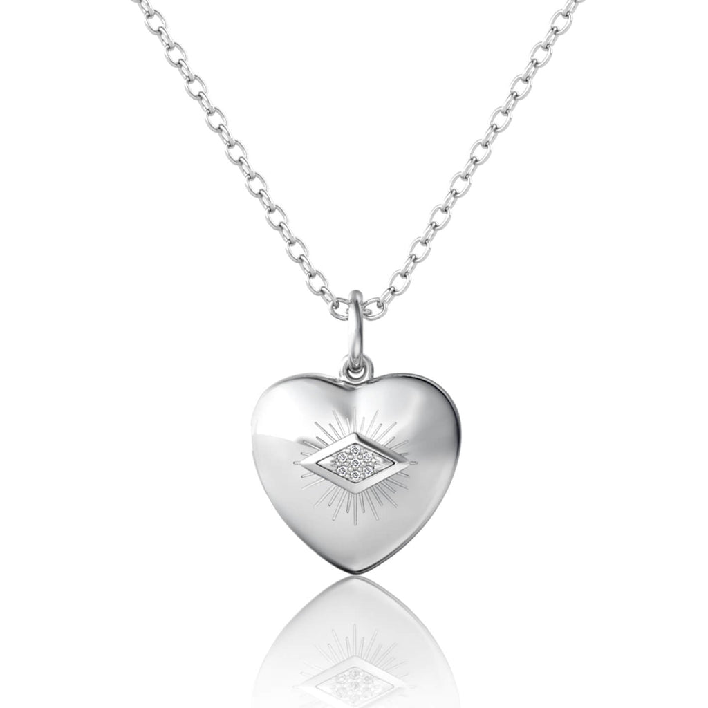 Personalised Heart Locket with Photo - Locket with Picture Inside - Sterling Silver