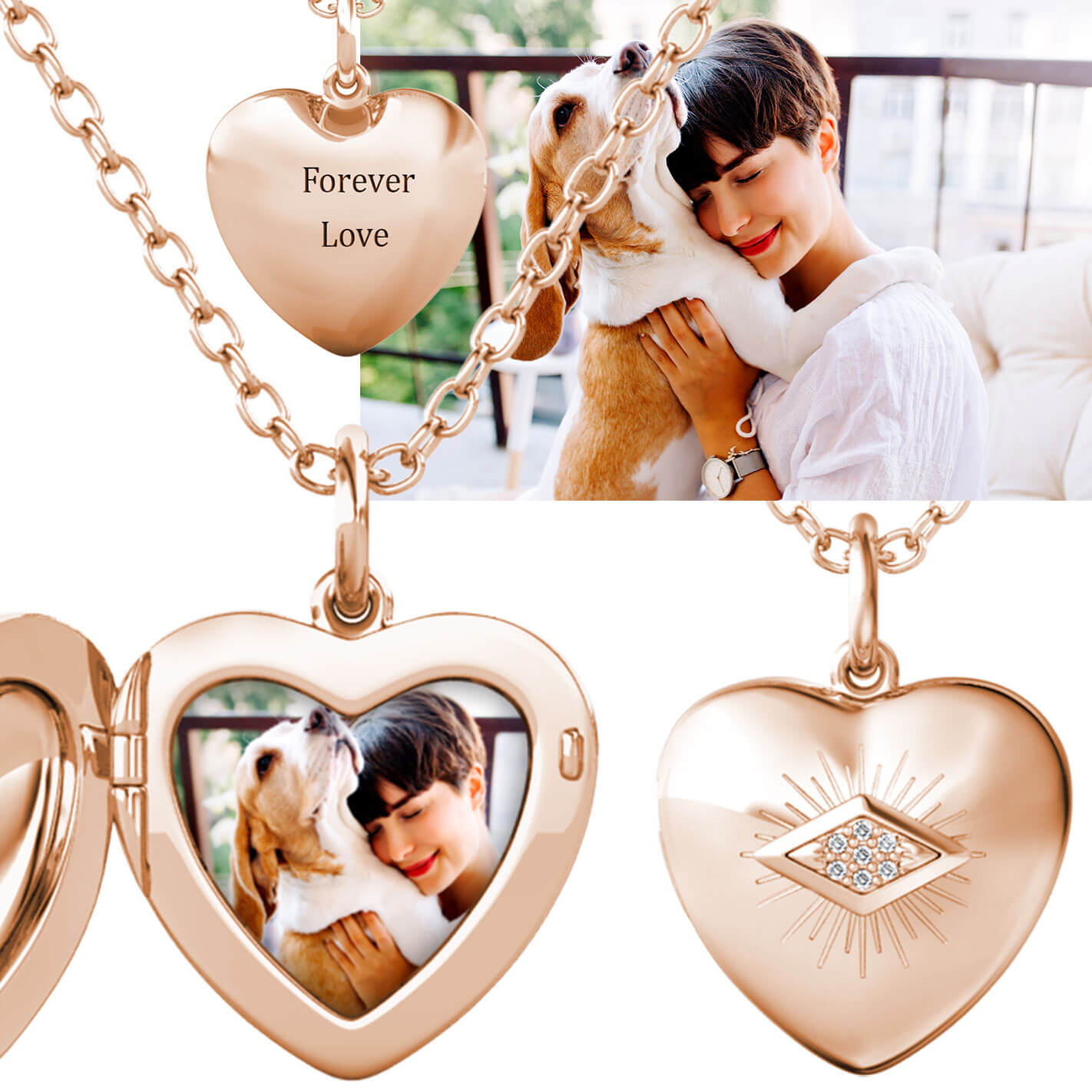 Gold Heart Locket Necklace | My Couple Goal