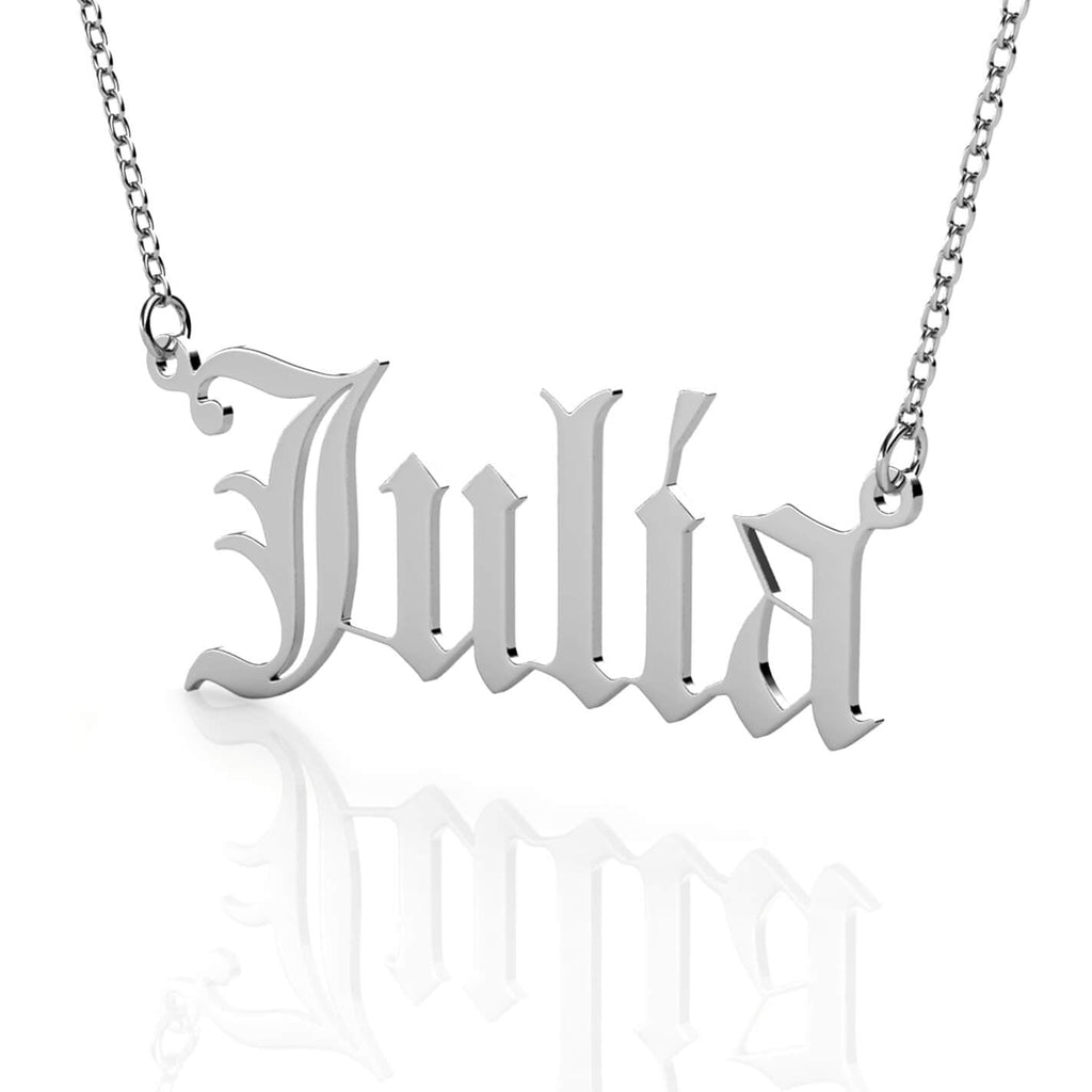 Old English Name Necklace - Personalised Name Necklace - IFSHE UK