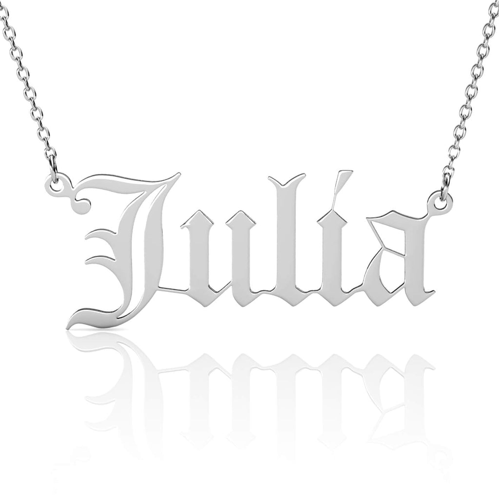 Old English Name Necklace - Personalised Name Necklace - IFSHE UK