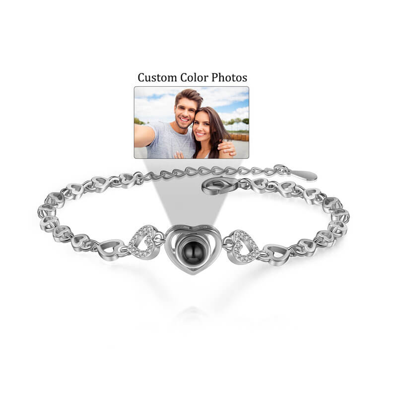 Photo Projection Heart Bracelet - Memory Projection Bracelet