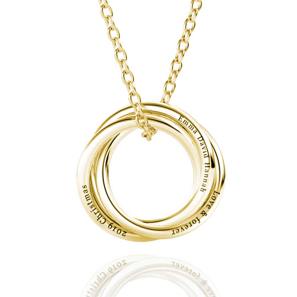 Personalised Eternity Ring Pendant Necklace | Lisa Angel