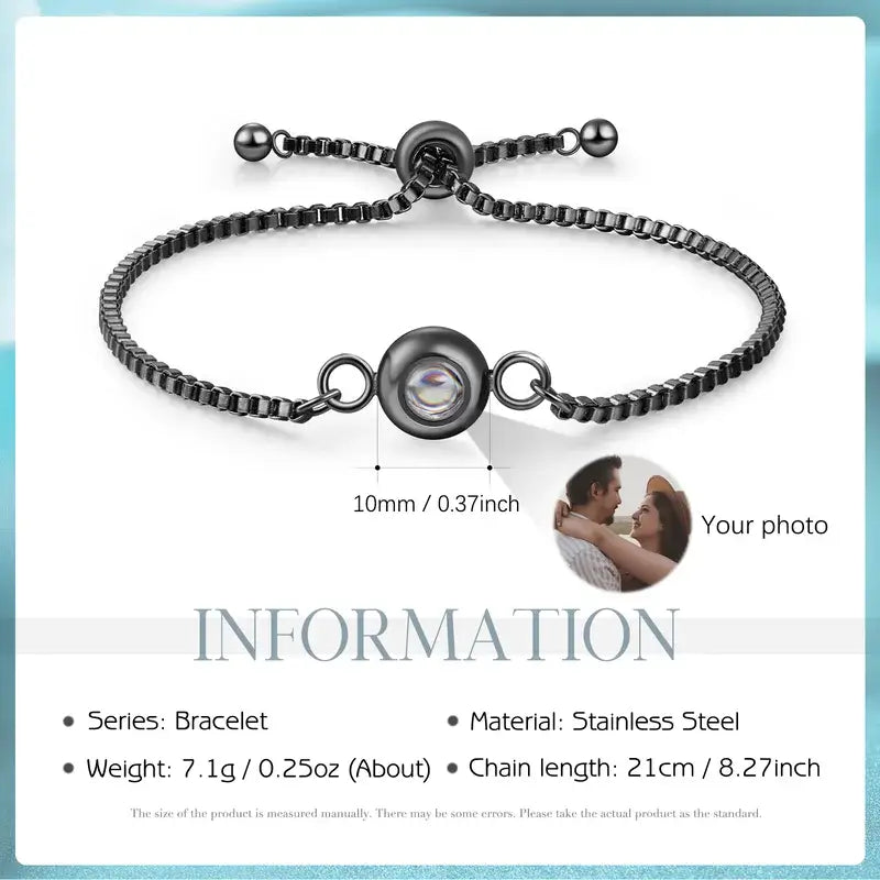 Photo Bracelet | Bracelet with Picture Inside | Projection Bracelet