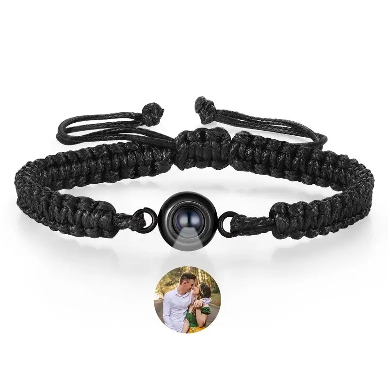 Photo Projection Braided Bracelet | Bracelet with Picture Inside